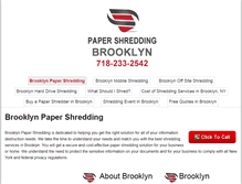 Tablet Screenshot of brooklynpapershredding.com